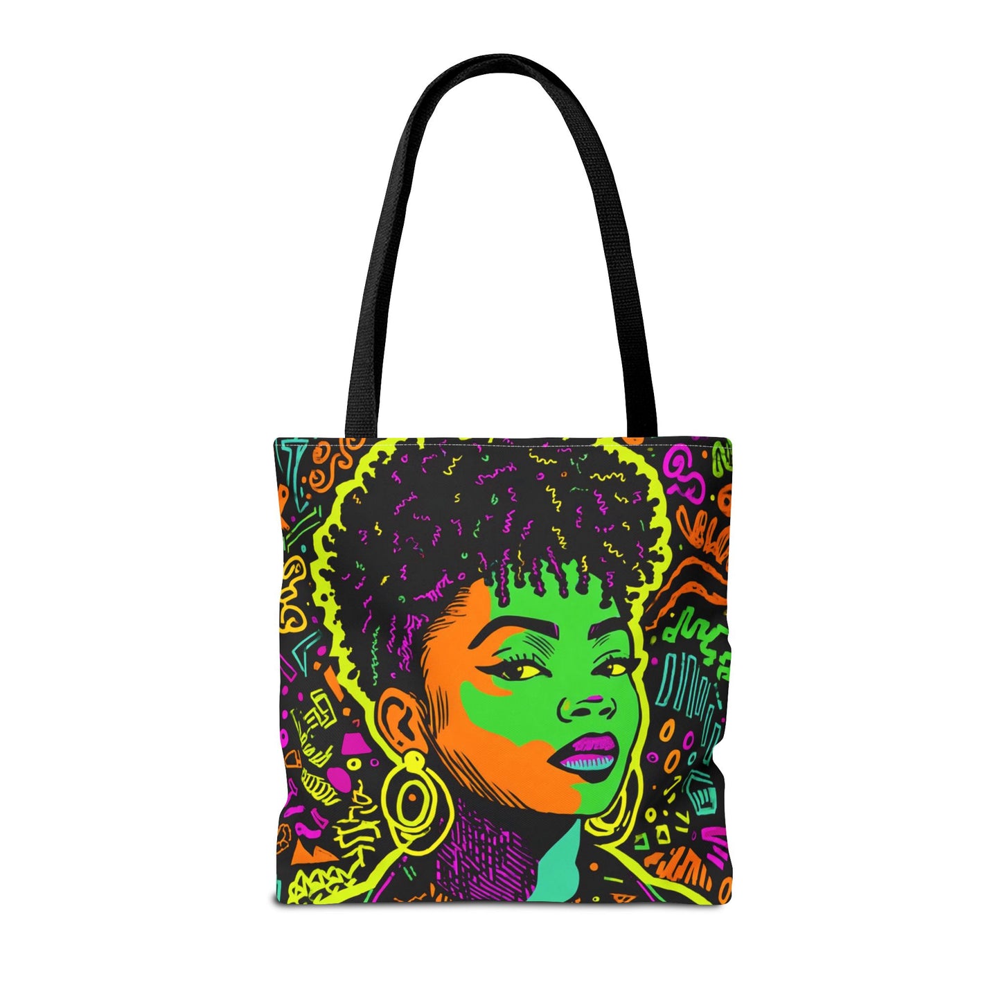 Neon Graffiti Tote Bag