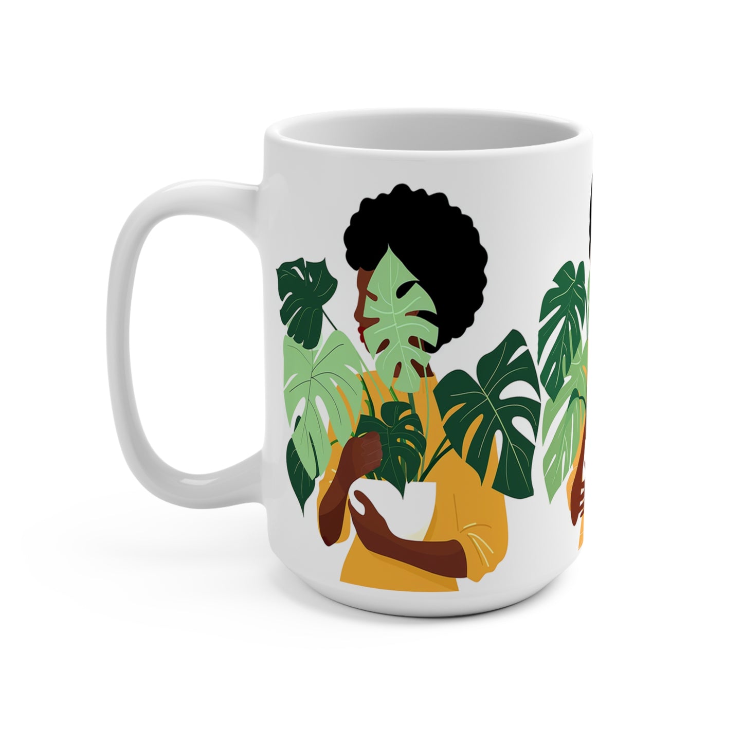 Woman with Monstera Mug