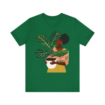 Woman with Potted Plant Shirt