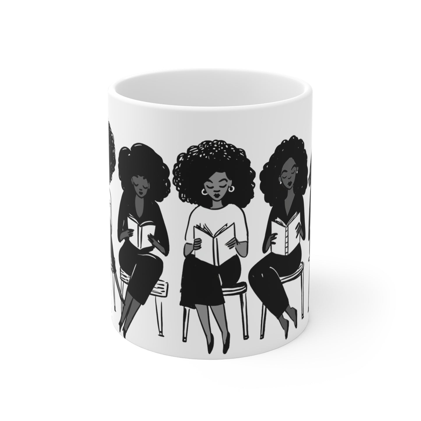 Brown Girls Reading Mug