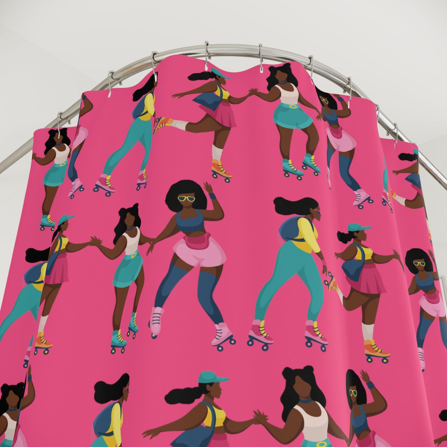 Women Skate Shower Curtain