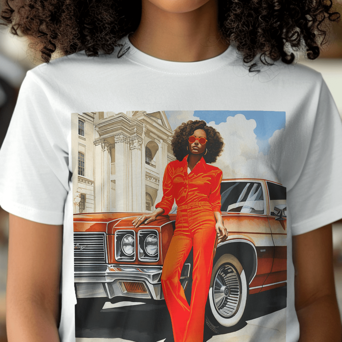 70s Classic Woman Shirt - Afrocentric Art by The Trini Gee