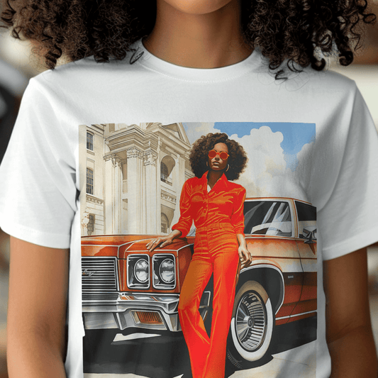 70s Classic Woman Shirt - Afrocentric Art by The Trini Gee