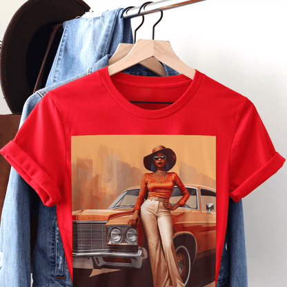 70s Classic Woman Shirt - Afrocentric Art by The Trini Gee