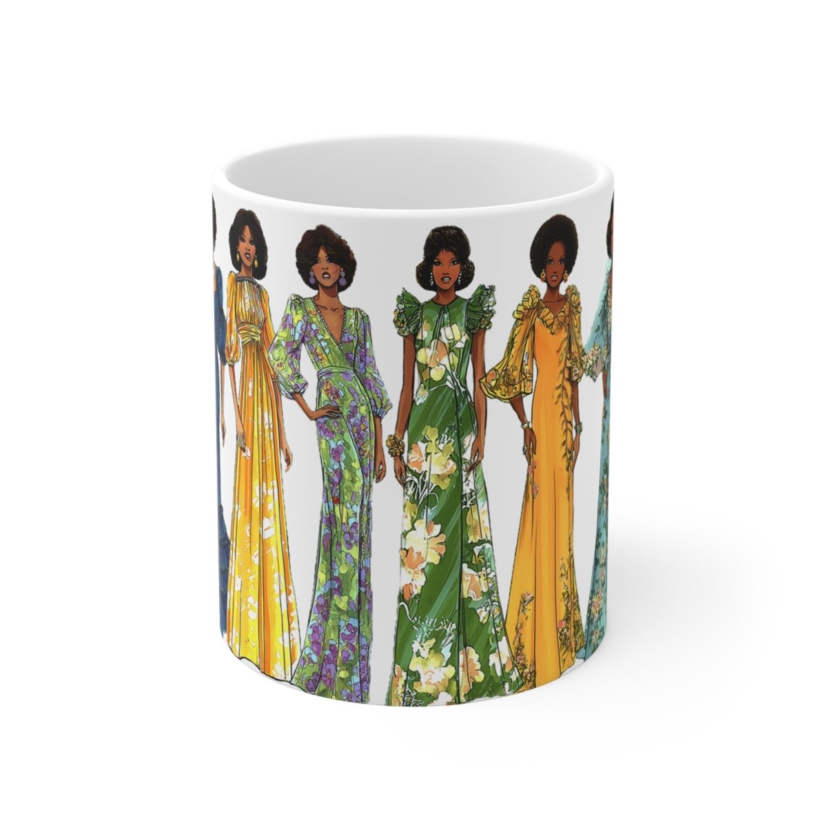 70s Fashion Dresses Mug - The Trini Gee