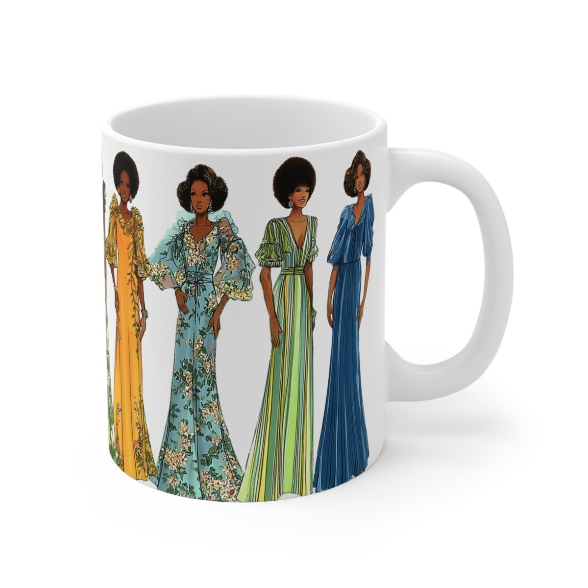 70s Fashion Dresses Mug 11oz 70s Fashion Dresses Mug 11oz