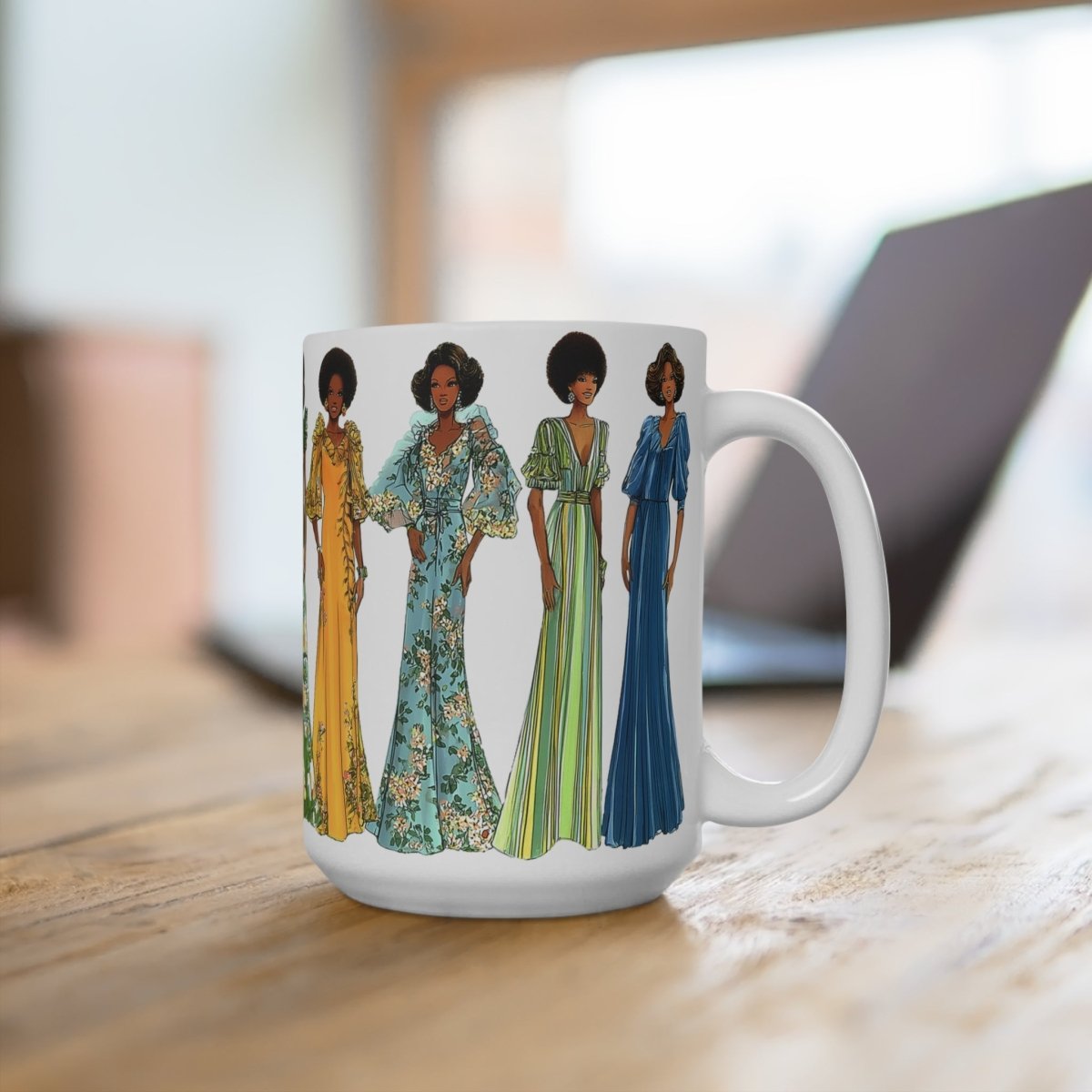 70s Fashion Dresses Mug 15oz