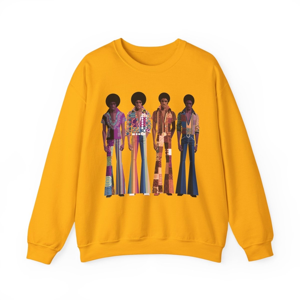 70s Men Sweatshirt - Afrocentric Art by The Trini Gee