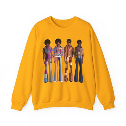 70s Men Sweatshirt - Afrocentric Art by The Trini Gee