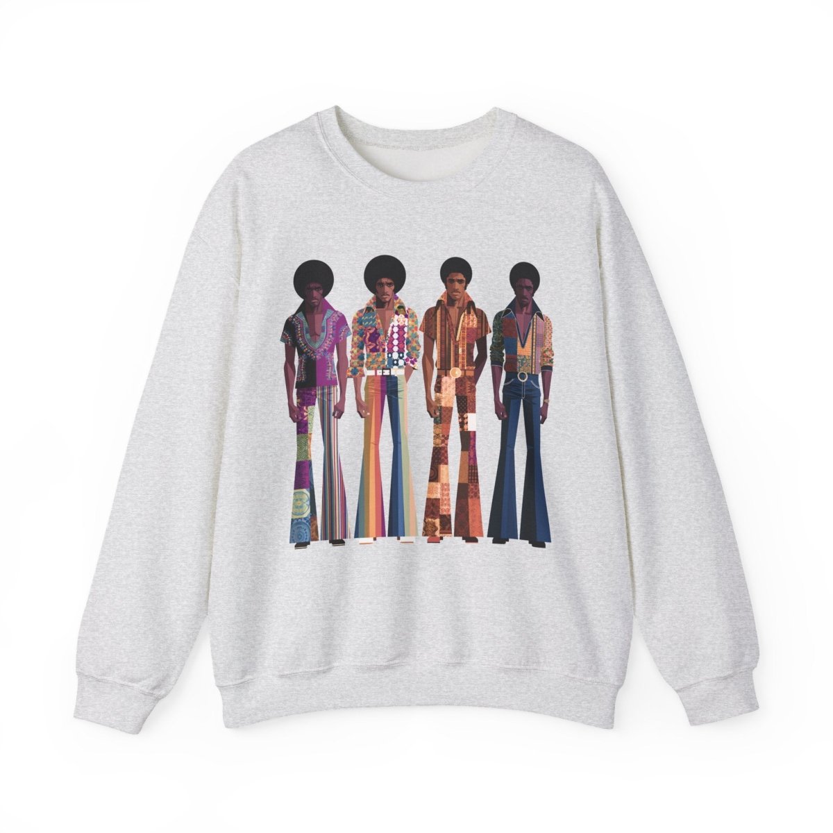 70s Men Sweatshirt - Afrocentric Art by The Trini Gee