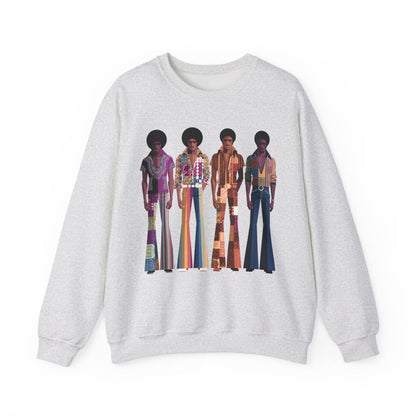 70s Men Sweatshirt - Afrocentric Art by The Trini Gee