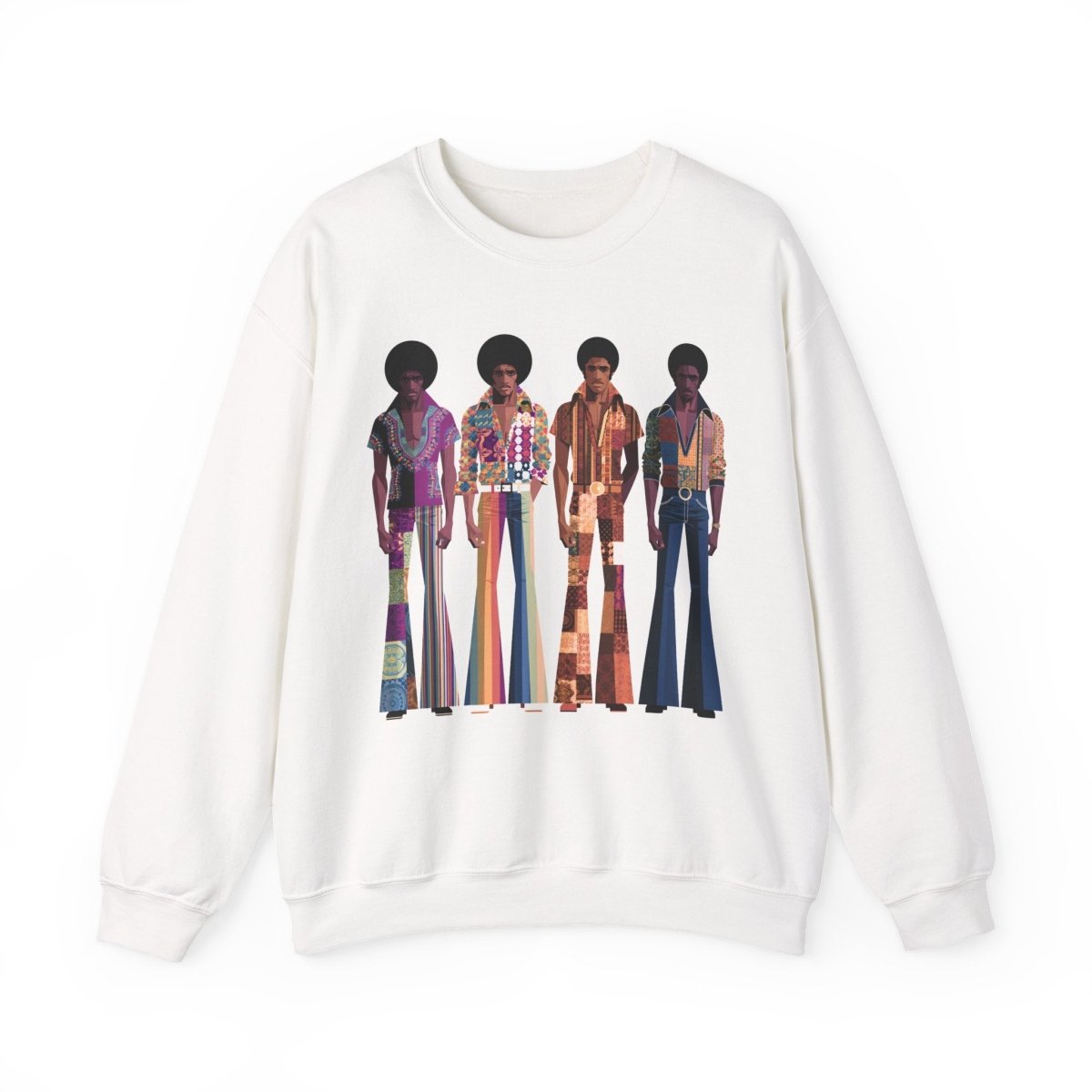 70s Men Sweatshirt - Afrocentric Art by The Trini Gee