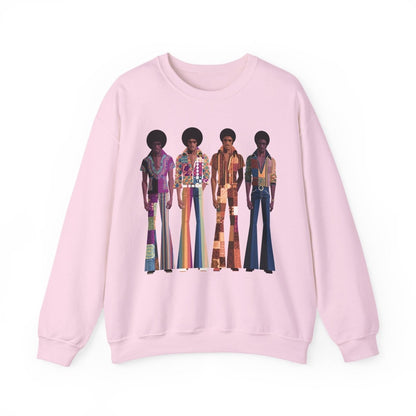 70s Men Sweatshirt - Afrocentric Art by The Trini Gee