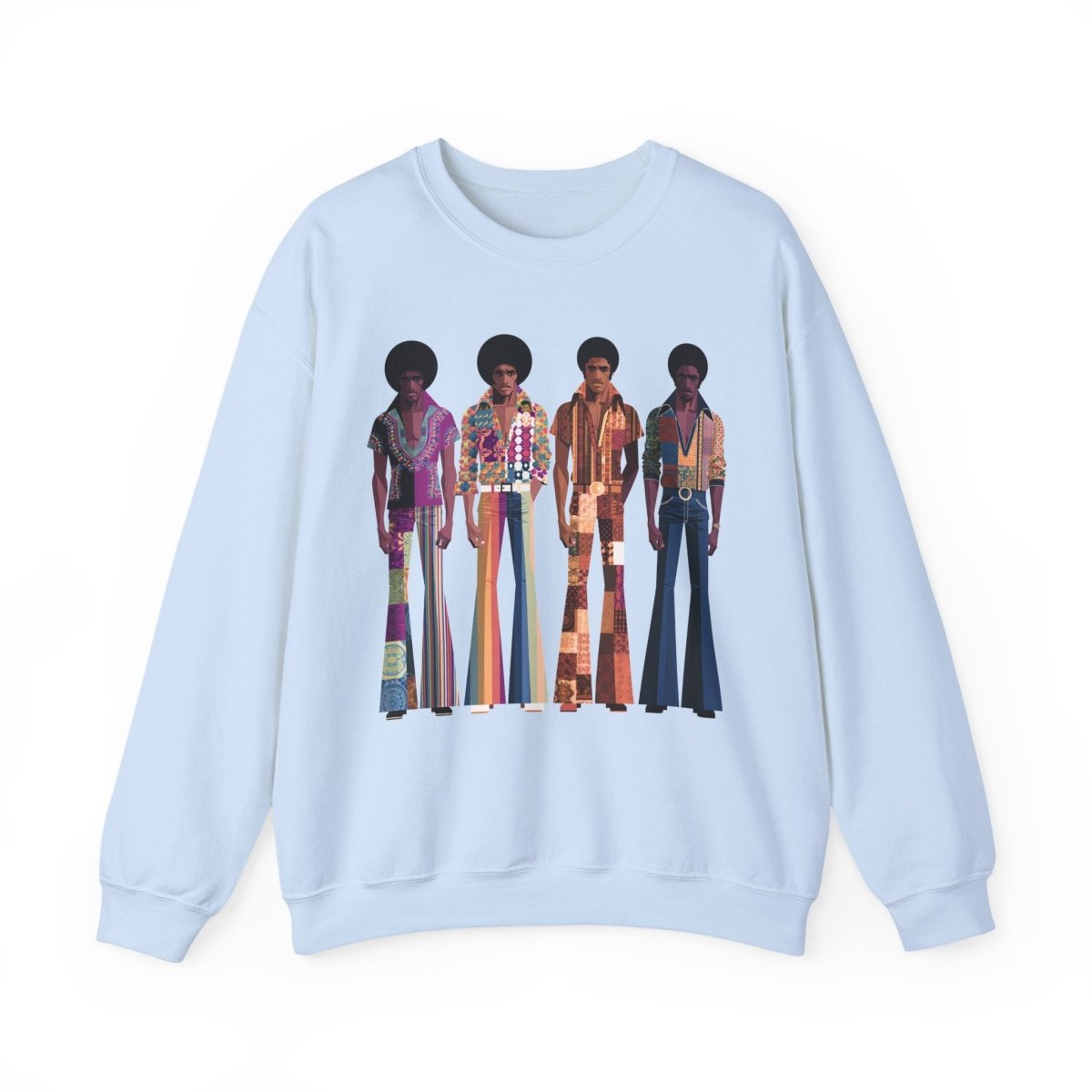 70s Men Sweatshirt - Afrocentric Art by The Trini Gee