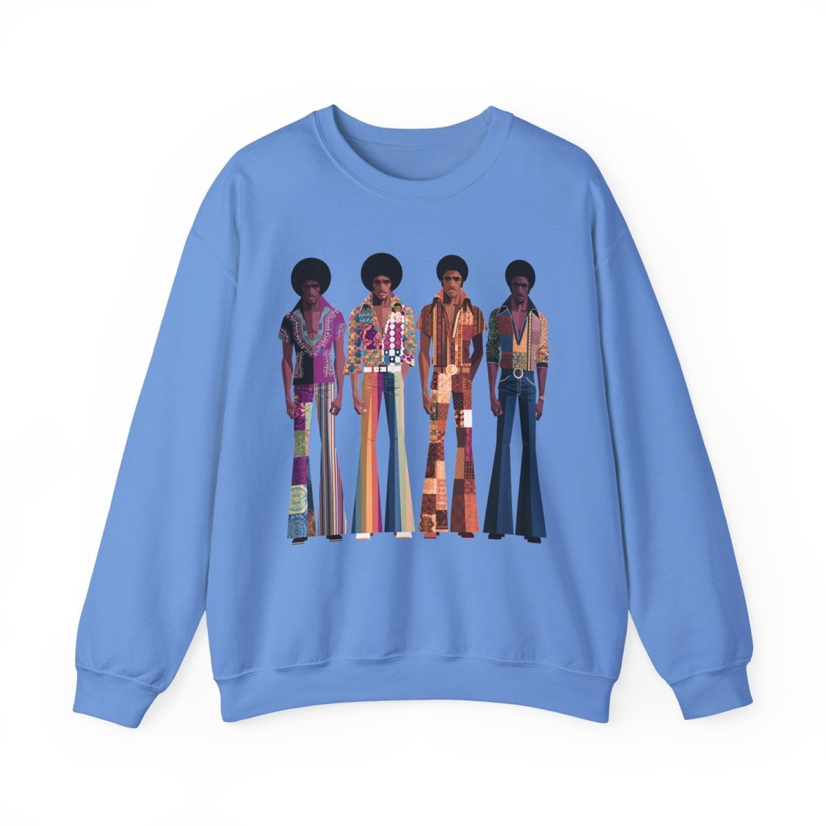 70s Men Sweatshirt - Afrocentric Art by The Trini Gee