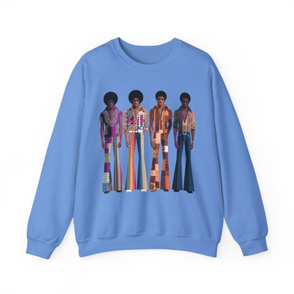 70s Men Sweatshirt - Afrocentric Art by The Trini Gee