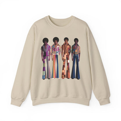 70s Men Sweatshirt - Afrocentric Art by The Trini Gee