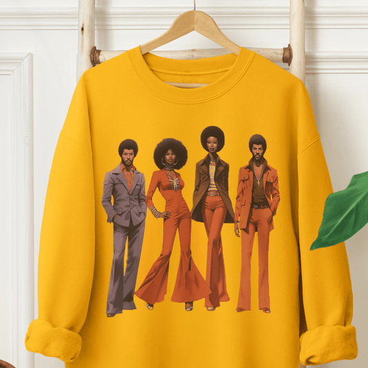 70s People Sweatshirt - Afrocentric Art by The Trini Gee