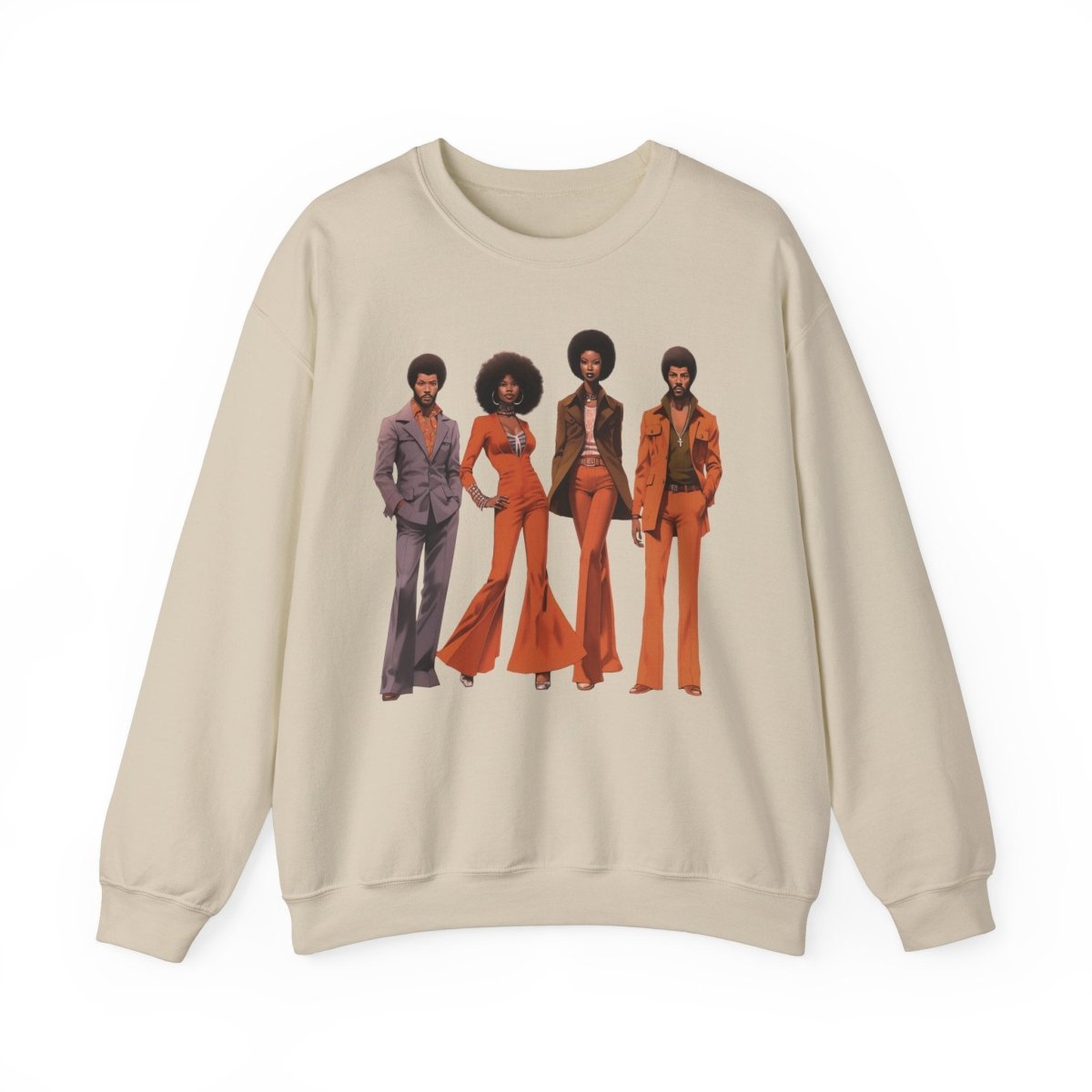 70s People Sweatshirt - Afrocentric Art by The Trini Gee