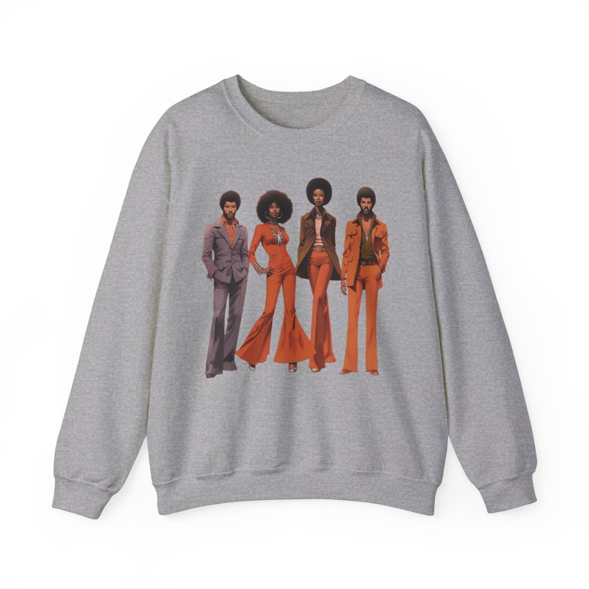 70s People Sweatshirt - Afrocentric Art by The Trini Gee