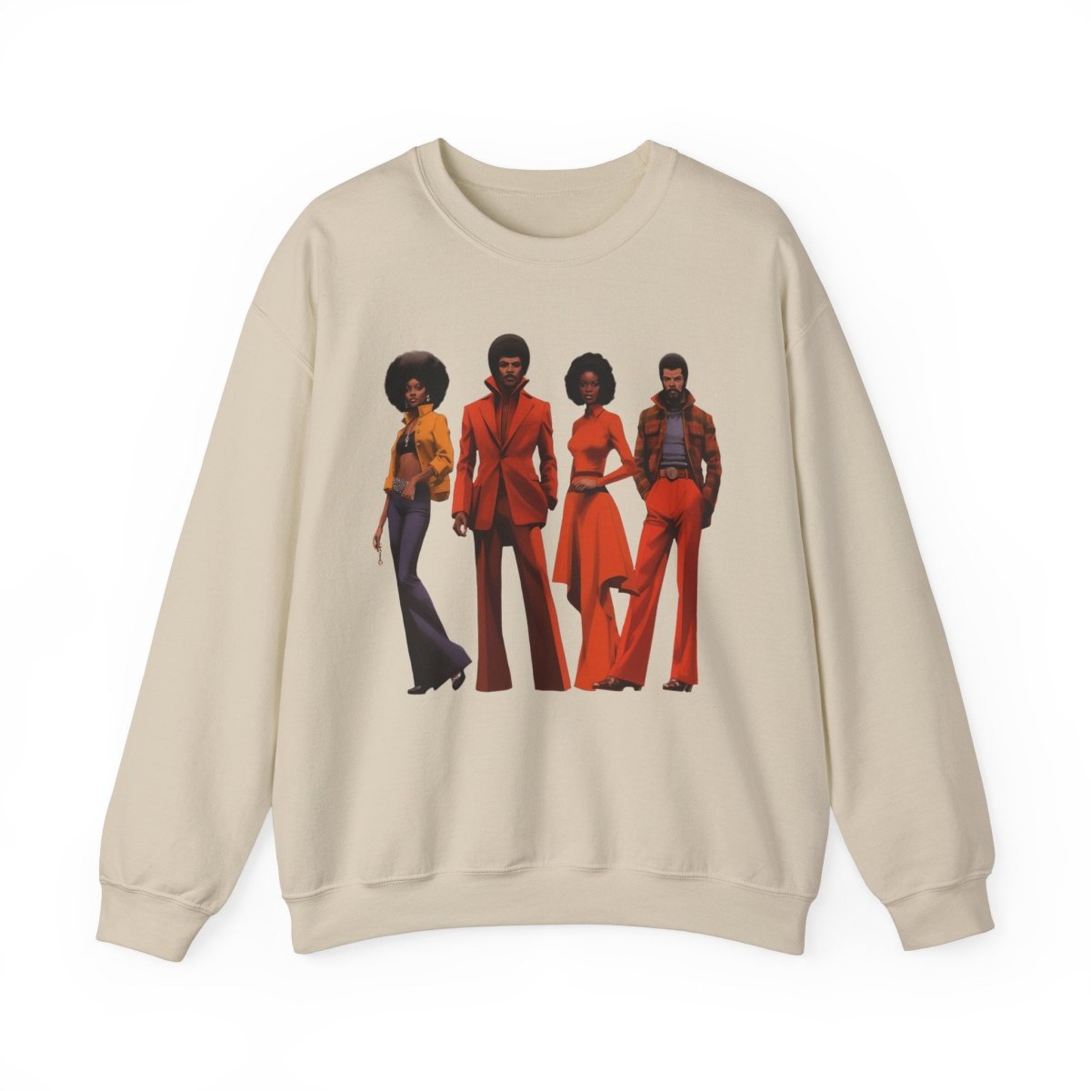70s People Sweatshirt - Afrocentric Art by The Trini Gee
