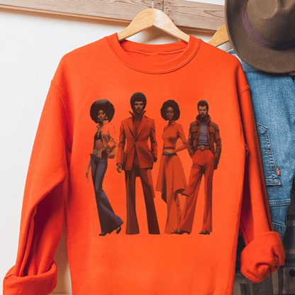 70s People Sweatshirt - Afrocentric Art by The Trini Gee