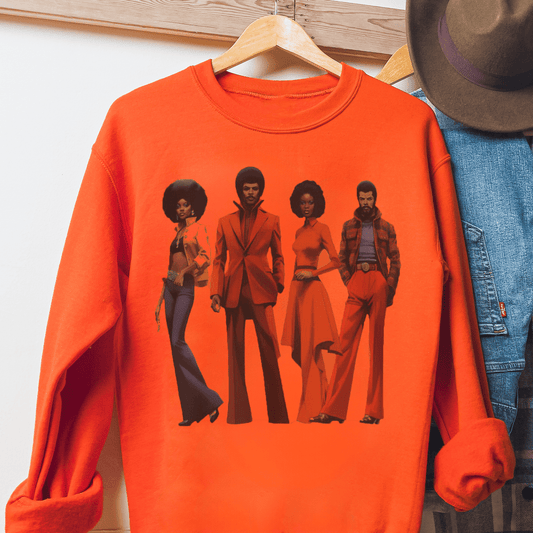 70s People Sweatshirt - Afrocentric Art by The Trini Gee