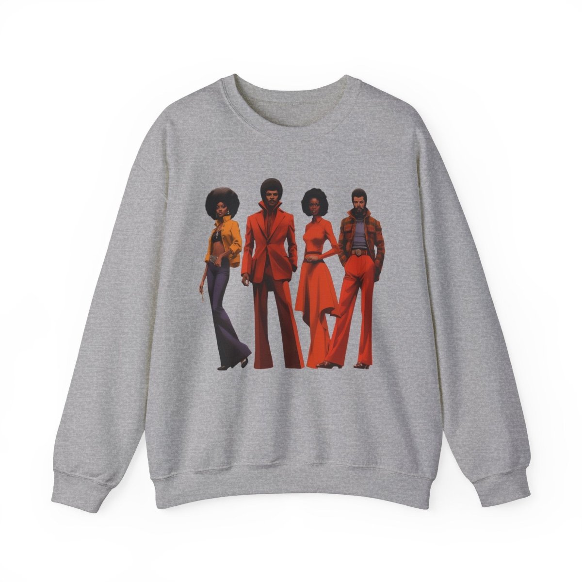 70s People Sweatshirt - Afrocentric Art by The Trini Gee