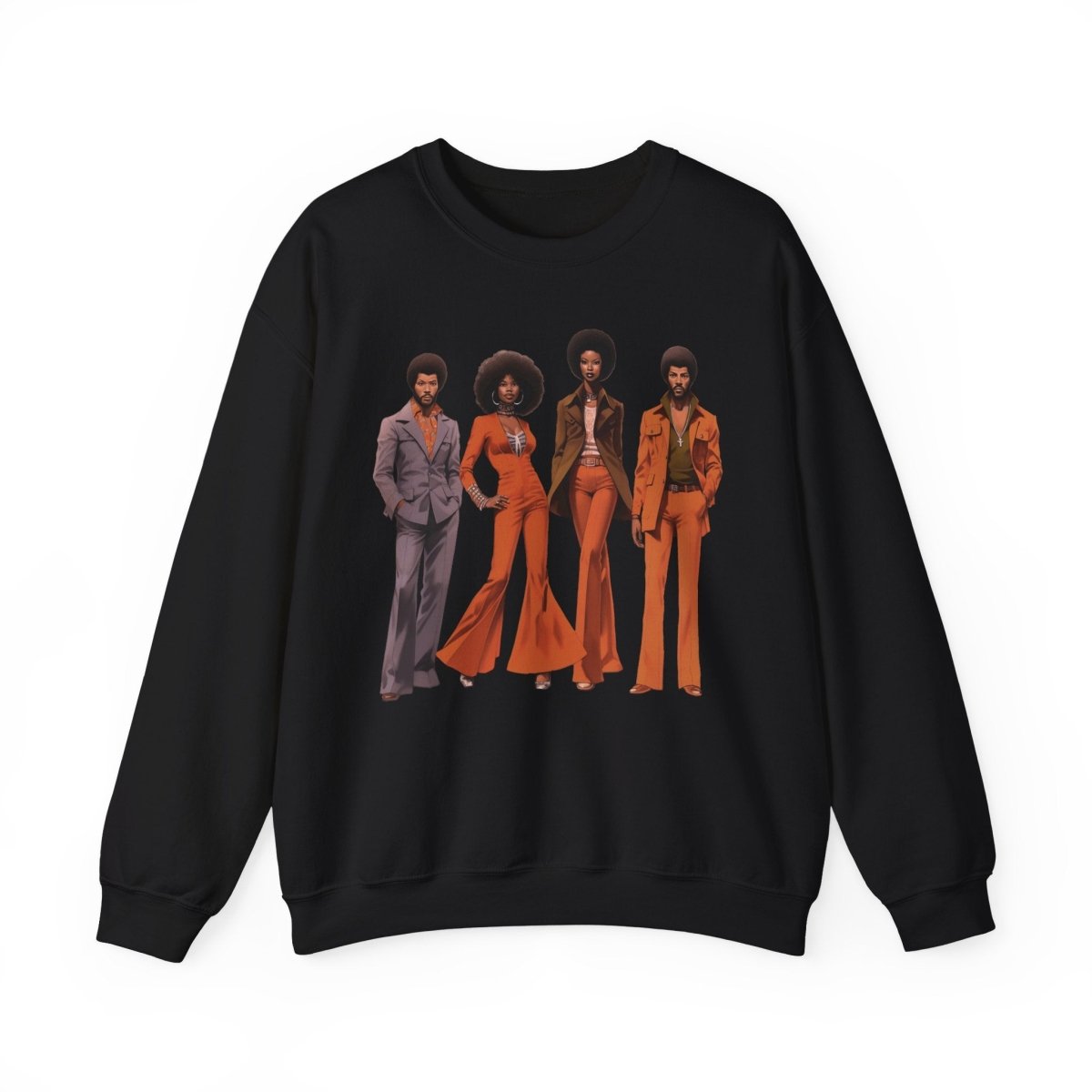 70s People Sweatshirt - Afrocentric Art by The Trini Gee