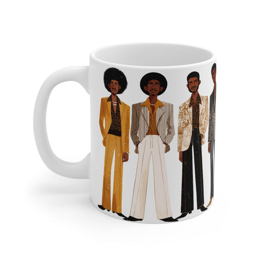 70s Soul Band Mug - Afrocentric Art by The Trini Gee