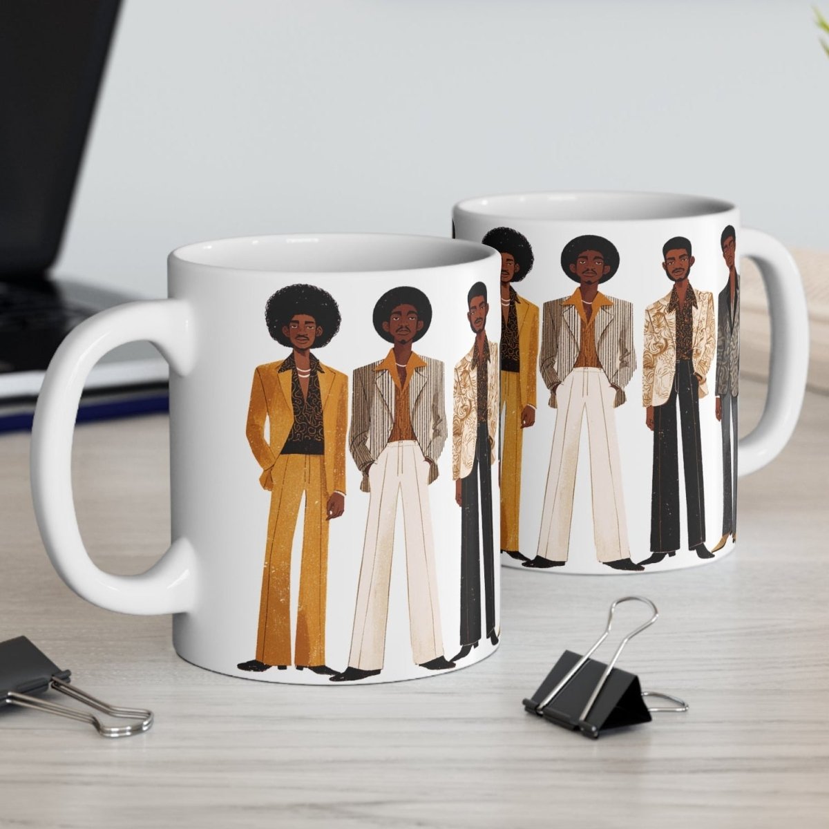 70s Soul Band Mug - Afrocentric Art by The Trini Gee
