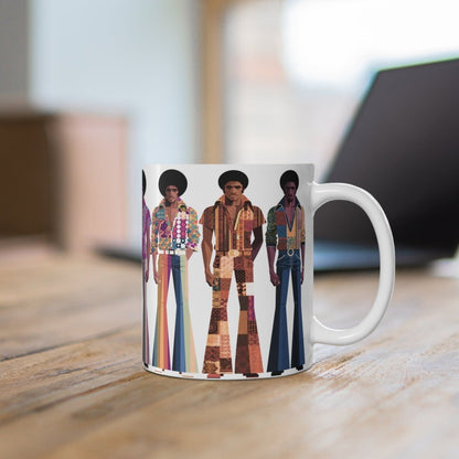 70s Soul Brothas Mug - Afrocentric Art by The Trini Gee