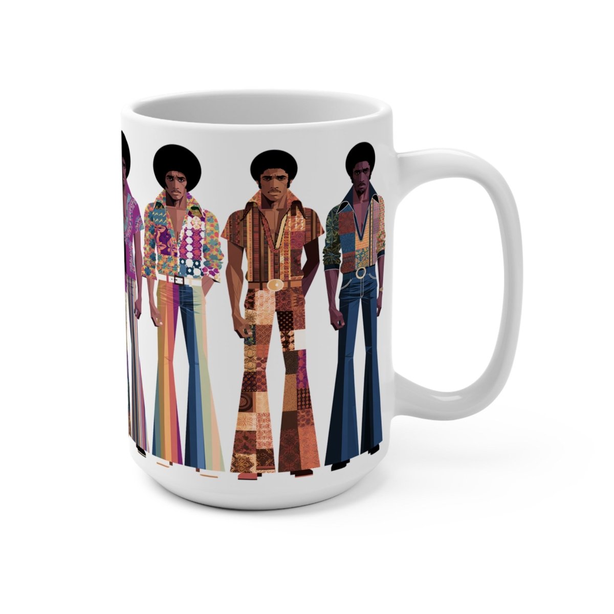 70s Soul Brothas Mug - Afrocentric Art by The Trini Gee