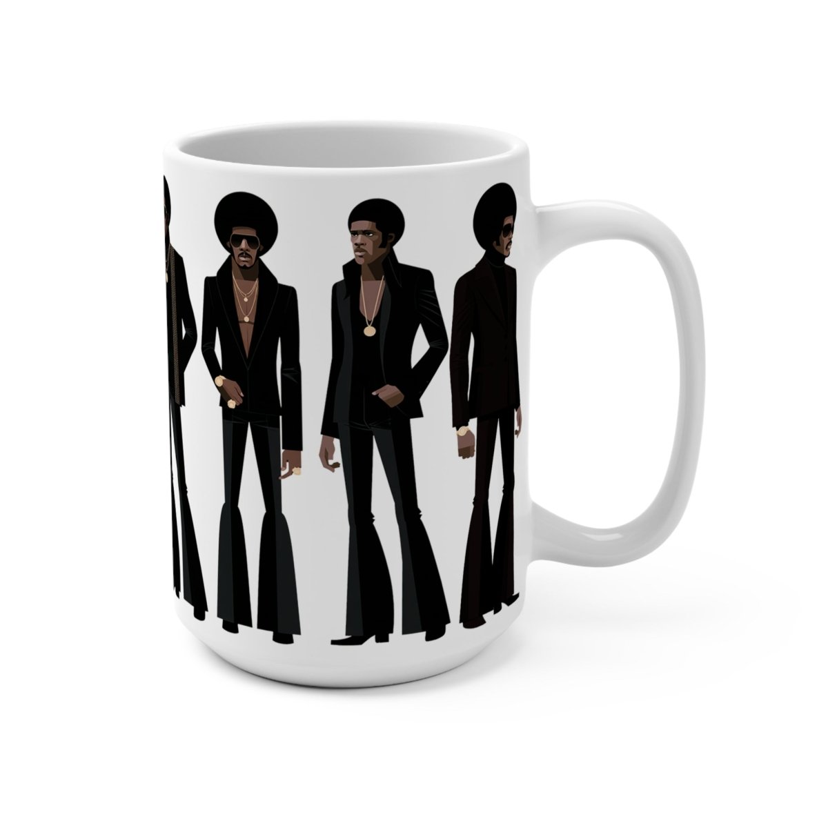 70s Soul Brotherhood Mug - Afrocentric Art by The Trini Gee