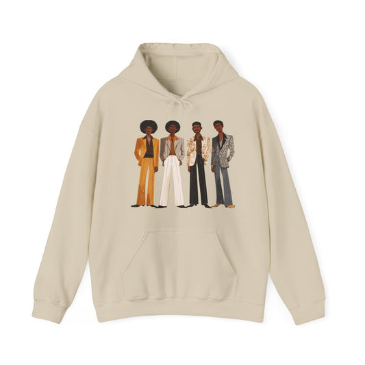 70s Soul Men Hoodie - Afrocentric Art by The Trini Gee