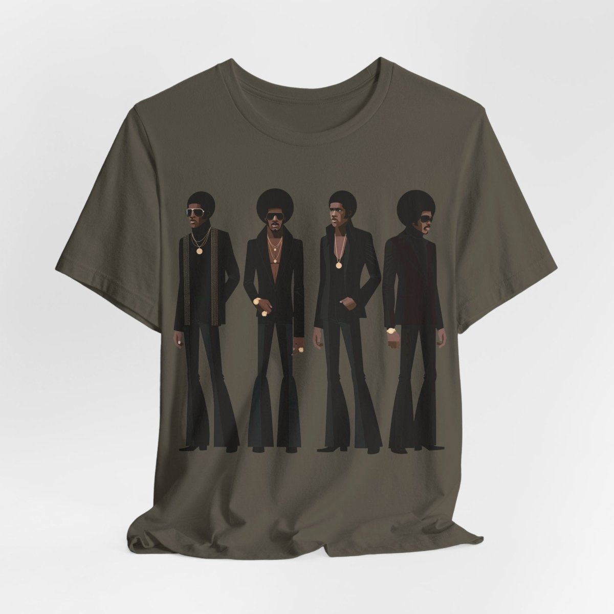 70s Soul Men T-Shirt - Afrocentric Art by The Trini Gee