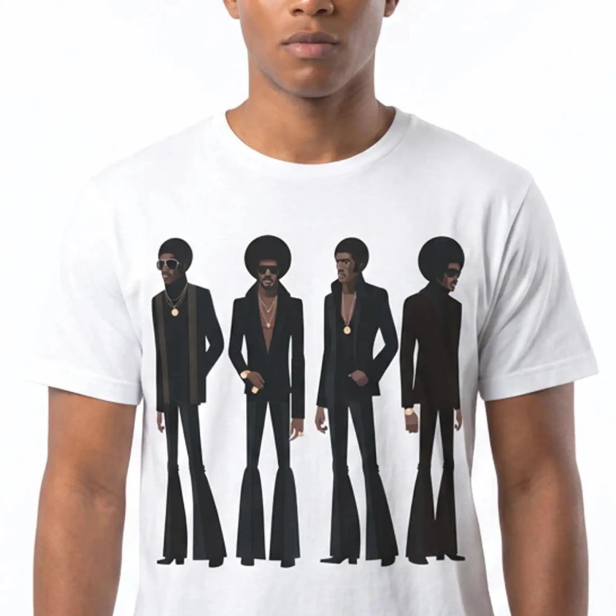 70s Soul Men T-Shirt - Afrocentric Art by The Trini Gee