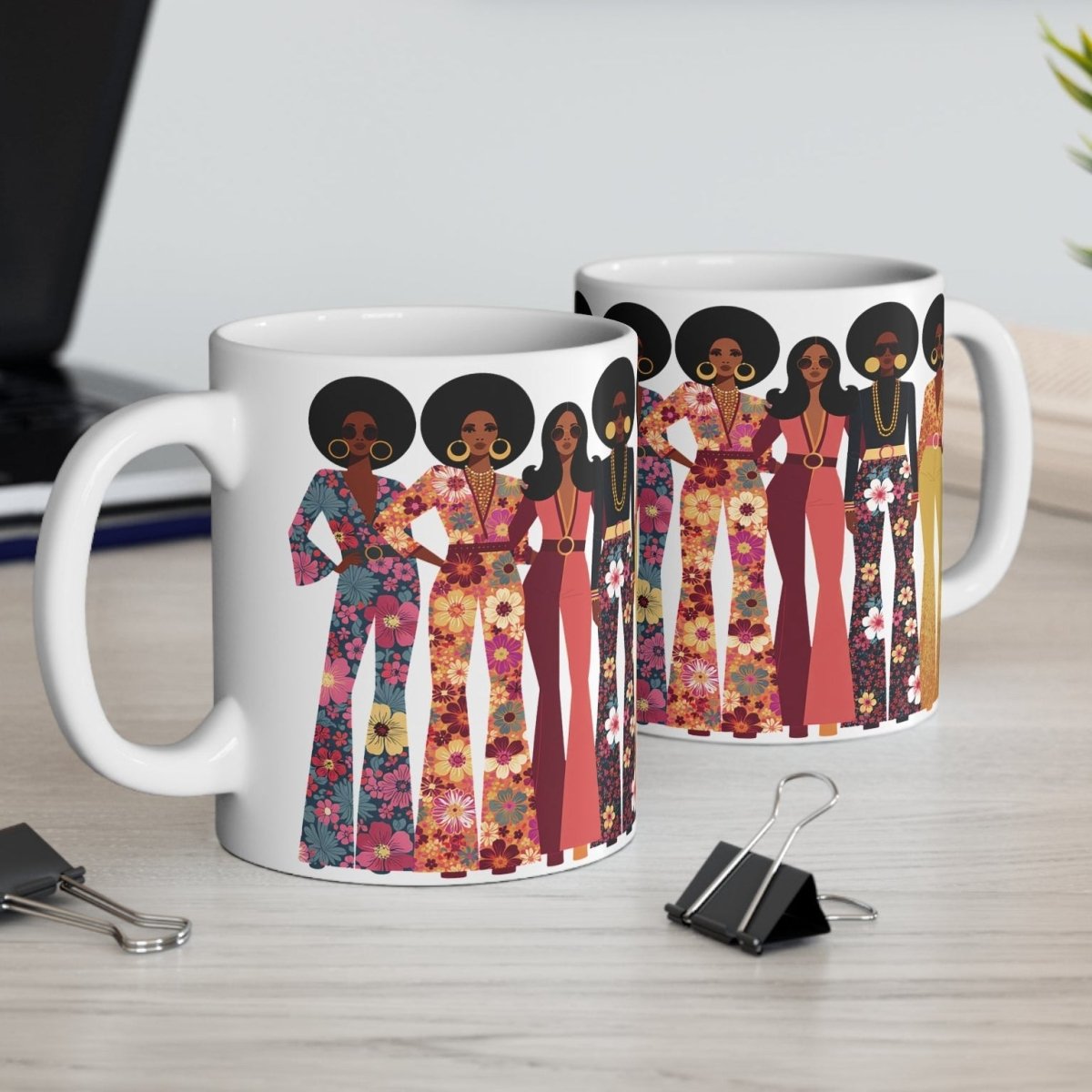 70s Soul Sis Mug - Afrocentric Art by The Trini Gee