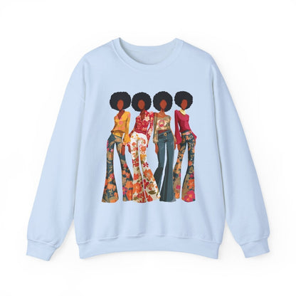 70s Soul Sis Sweatshirt - Afrocentric Art by The Trini Gee