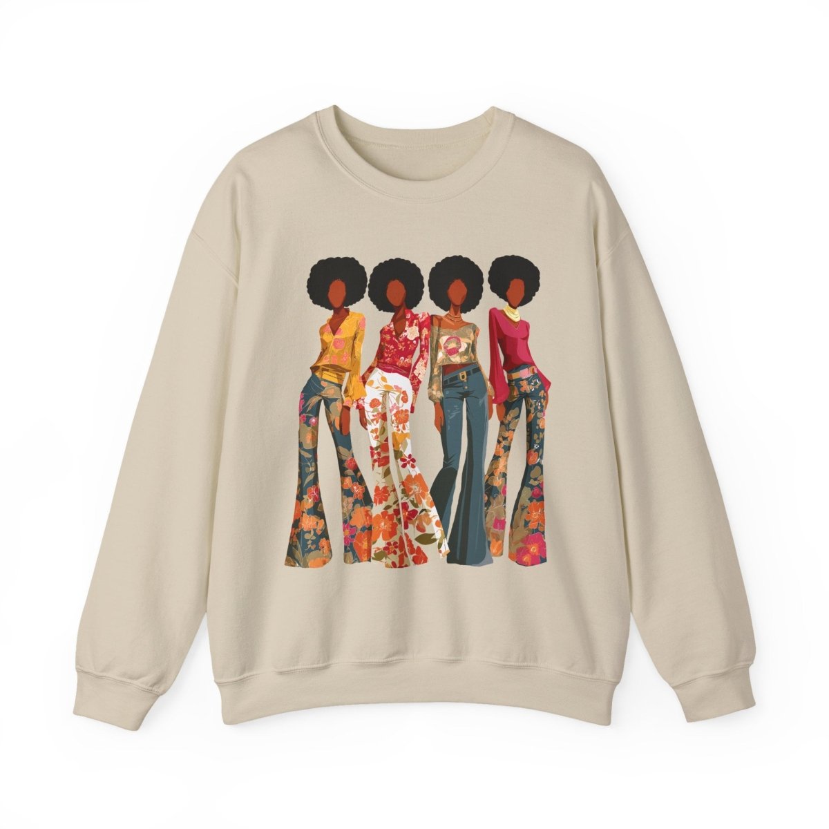 70s Soul Sis Sweatshirt - Afrocentric Art by The Trini Gee