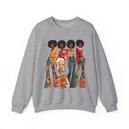 70s Soul Sis Sweatshirt - Afrocentric Art by The Trini Gee