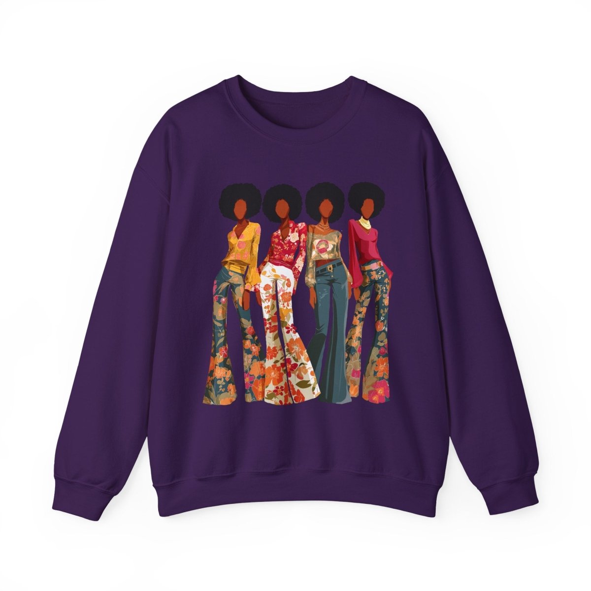 70s Soul Sis Sweatshirt - Afrocentric Art by The Trini Gee