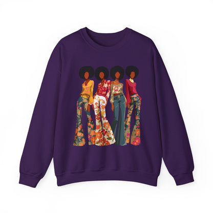 70s Soul Sis Sweatshirt - Afrocentric Art by The Trini Gee