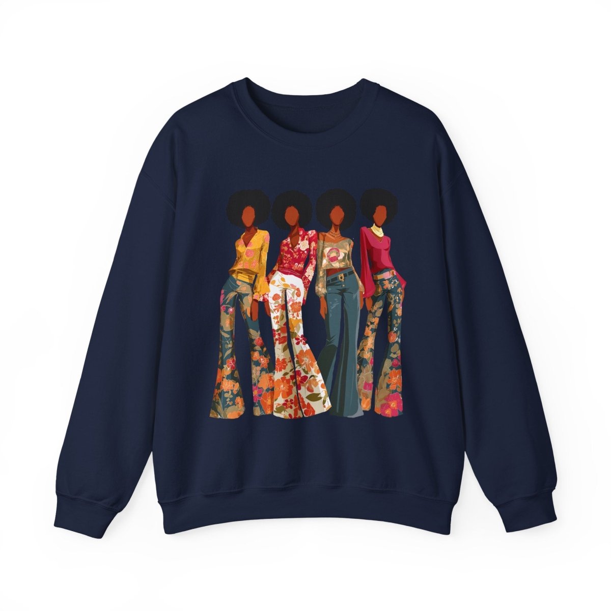 70s Soul Sis Sweatshirt - Afrocentric Art by The Trini Gee