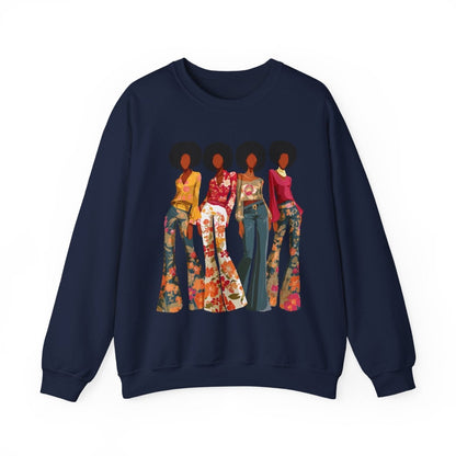 70s Soul Sis Sweatshirt - Afrocentric Art by The Trini Gee