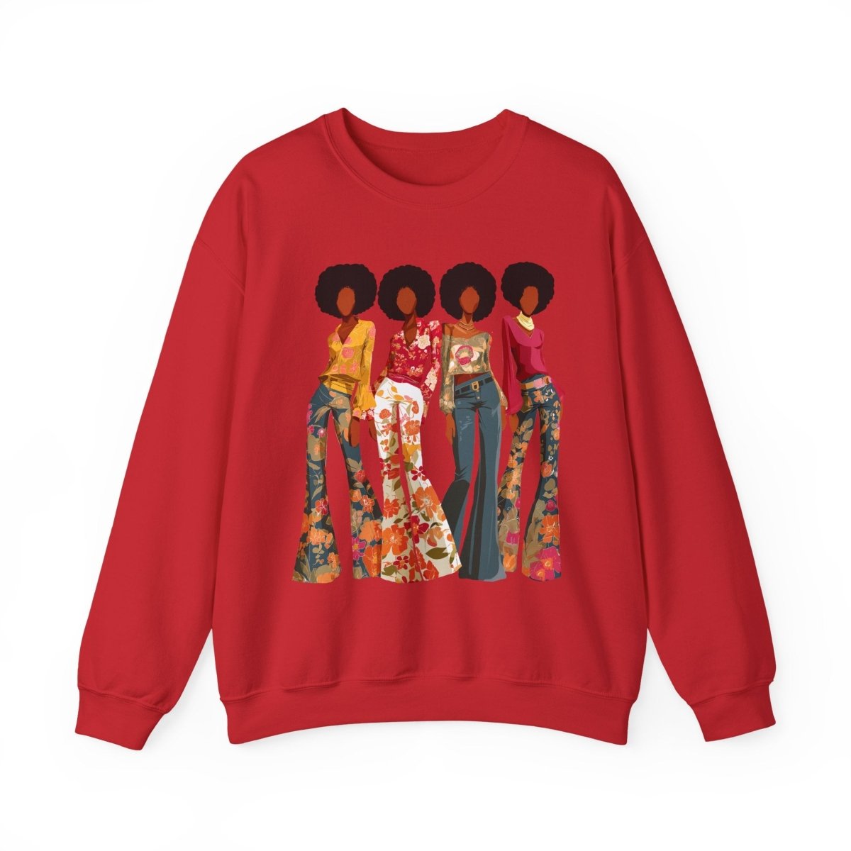 70s Soul Sis Sweatshirt - Afrocentric Art by The Trini Gee