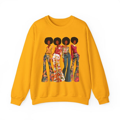 70s Soul Sis Sweatshirt - Afrocentric Art by The Trini Gee