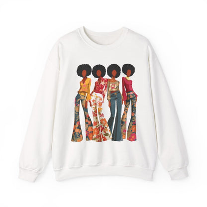70s Soul Sis Sweatshirt - Afrocentric Art by The Trini Gee