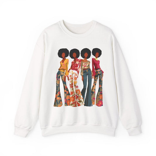 70s Soul Sis Sweatshirt - Afrocentric Art by The Trini Gee