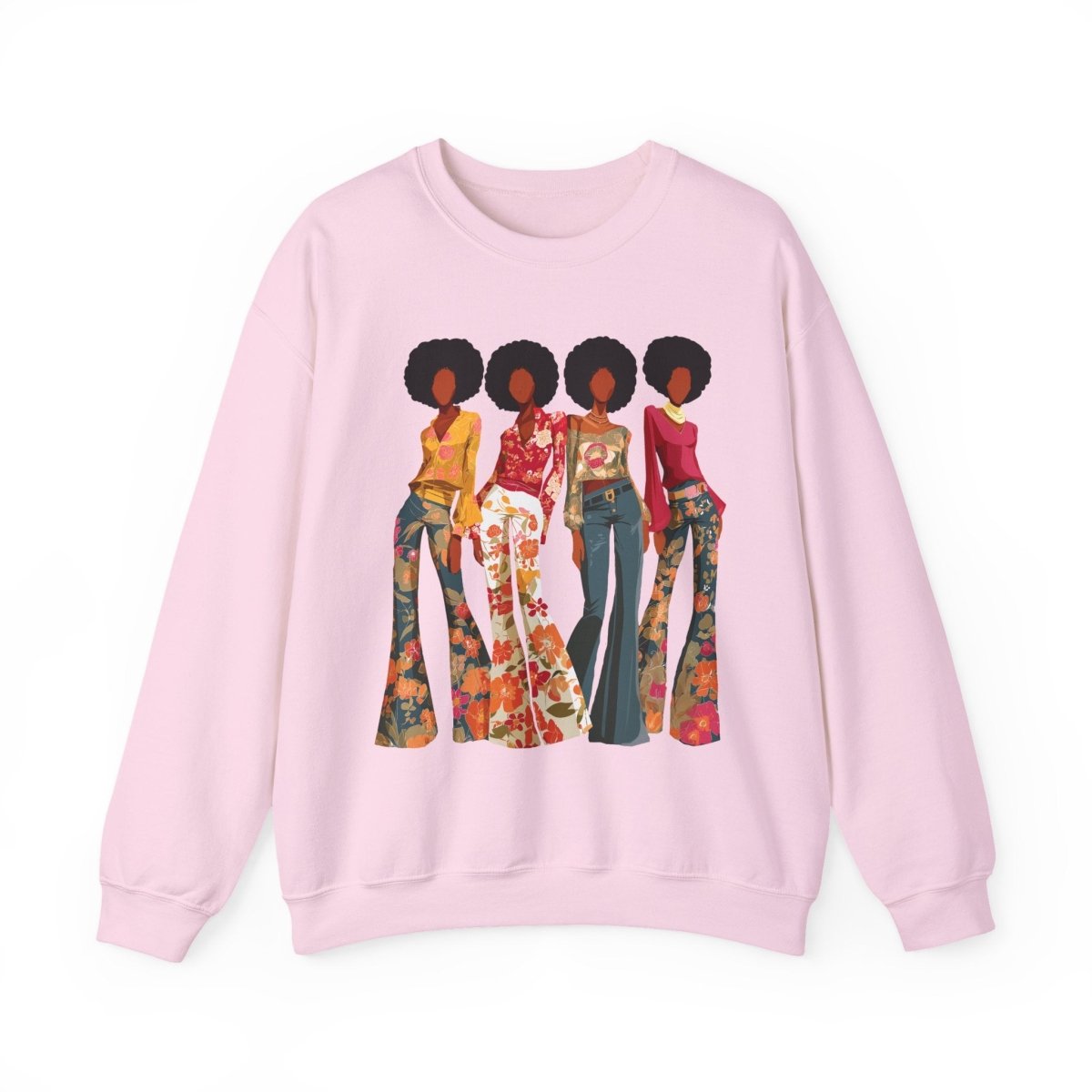70s Soul Sis Sweatshirt - Afrocentric Art by The Trini Gee
